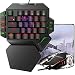 RGB One Handed Mechanical Gaming Keyboard and Mouse Combo,Colorful Backlit Professional Gaming Keyboard with Wrist Rest Support,USB Wired Single Hand Mechanical Keyboard and Mouse for Game