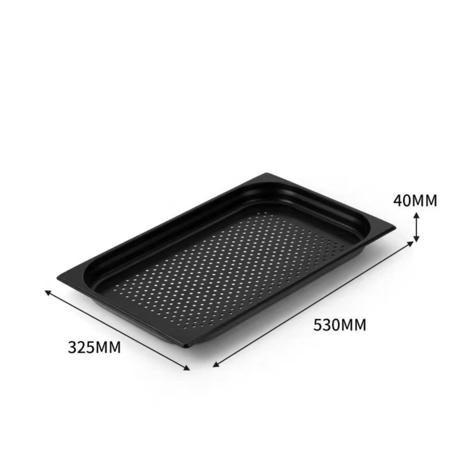 Colcolo Plat Cuisson Format Standard Size Perforé Plaque à Pâtisserie Perforée Antiadhésif Plaque à Pâtisserie Rectangulaire pr Hôteliers, Restauran, Hauteur 40mm