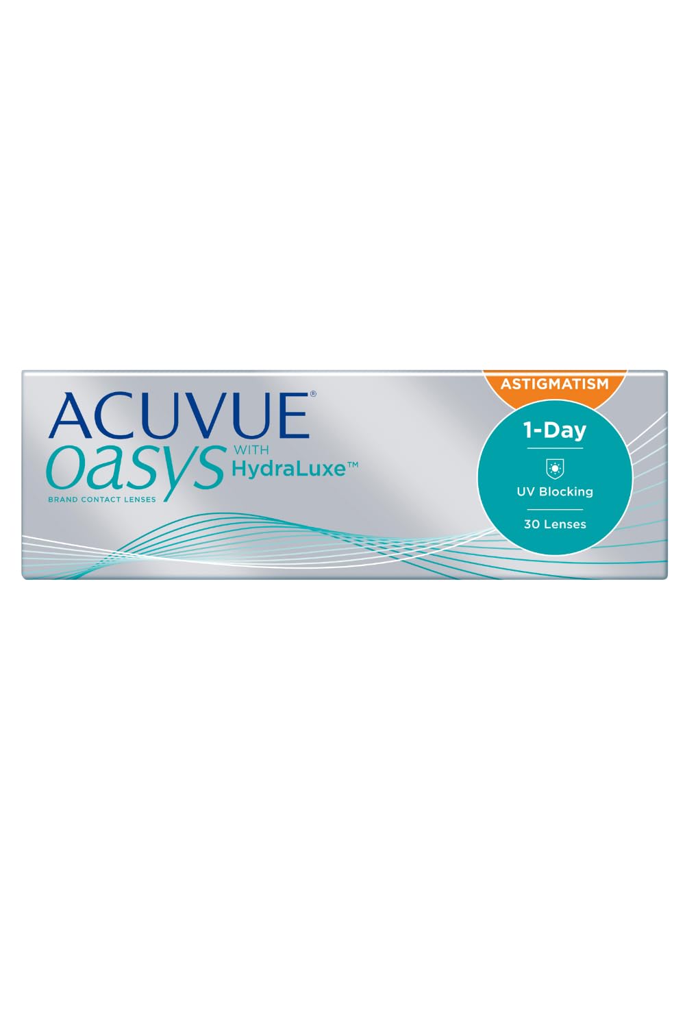 ACUVUE OASYS 1-Day per astigmatismo; Lenti a contatto giornaliere; visione chiara e stabile per tutto il giorno,comfort elevato;-3.50 diottrie; Cilindro -0.75 ; Asse 180 ; BC 8.5; DIA 14.30; 30 lenti