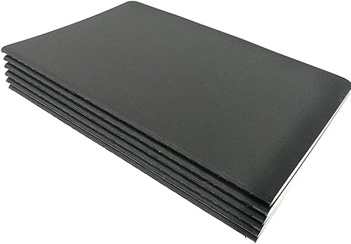 Miniatura 5 de ALIMITOPIA - Cuaderno de bolsillo 6 paquete Negro Tapa blanda Encuadernado con hilo Cuaderno Diario Memo Nota, tamaño A6 (10,2 cm X 14 cm), 30 hojas