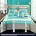 Chic Home Duke Queen Comforter Set 10-Piece, Colorblocked Queen Size Comforter Set with 2 Shams, 3 Pillows and Bedding Sets Queen (Turquoise)