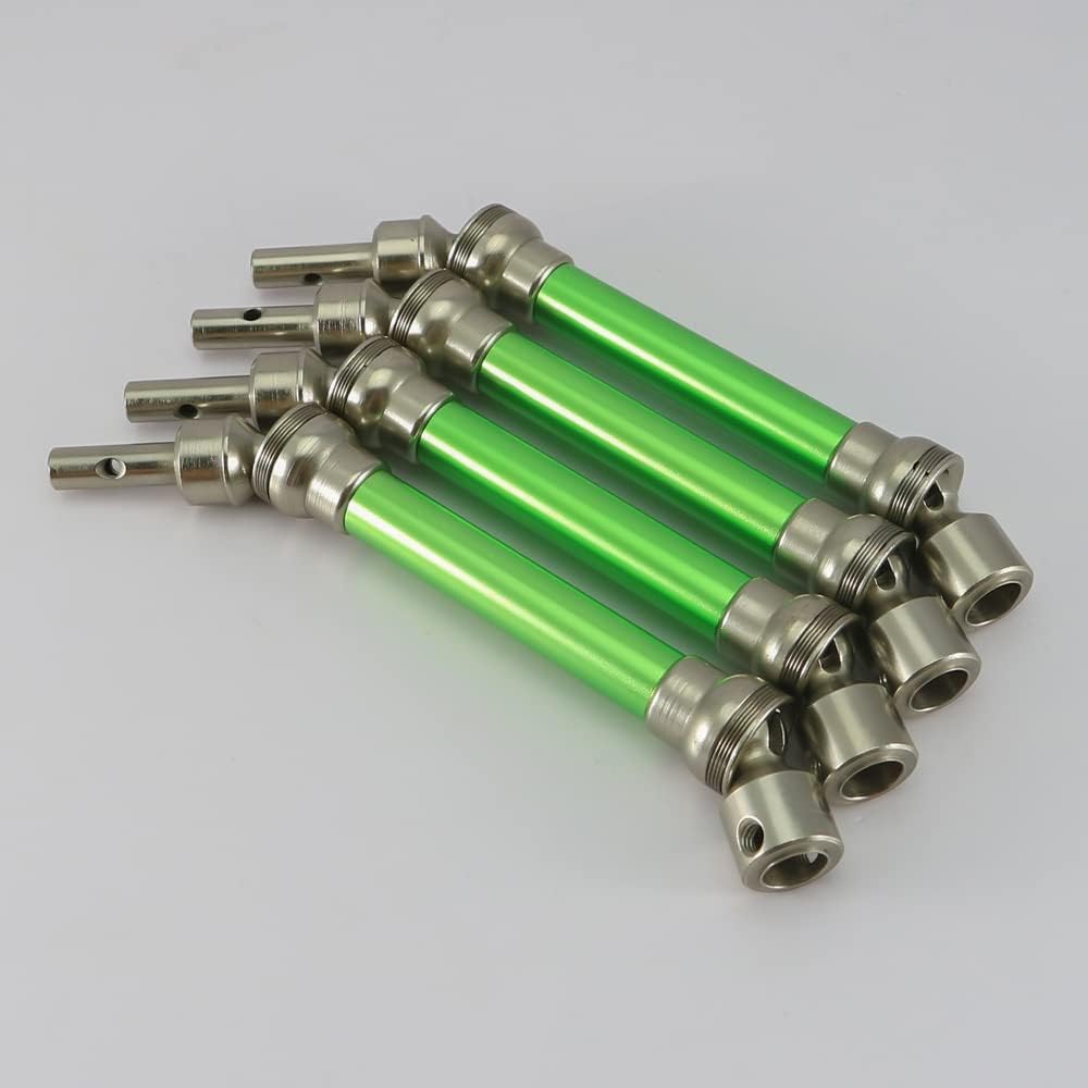 RCAWD 4X Slider Front/Rear Drive Shaft Set for Arrma Typhon 3s Blx 4WD &4WD V3 Mega 550 Buggy Off-Road Cars Upgrade Part(Green)