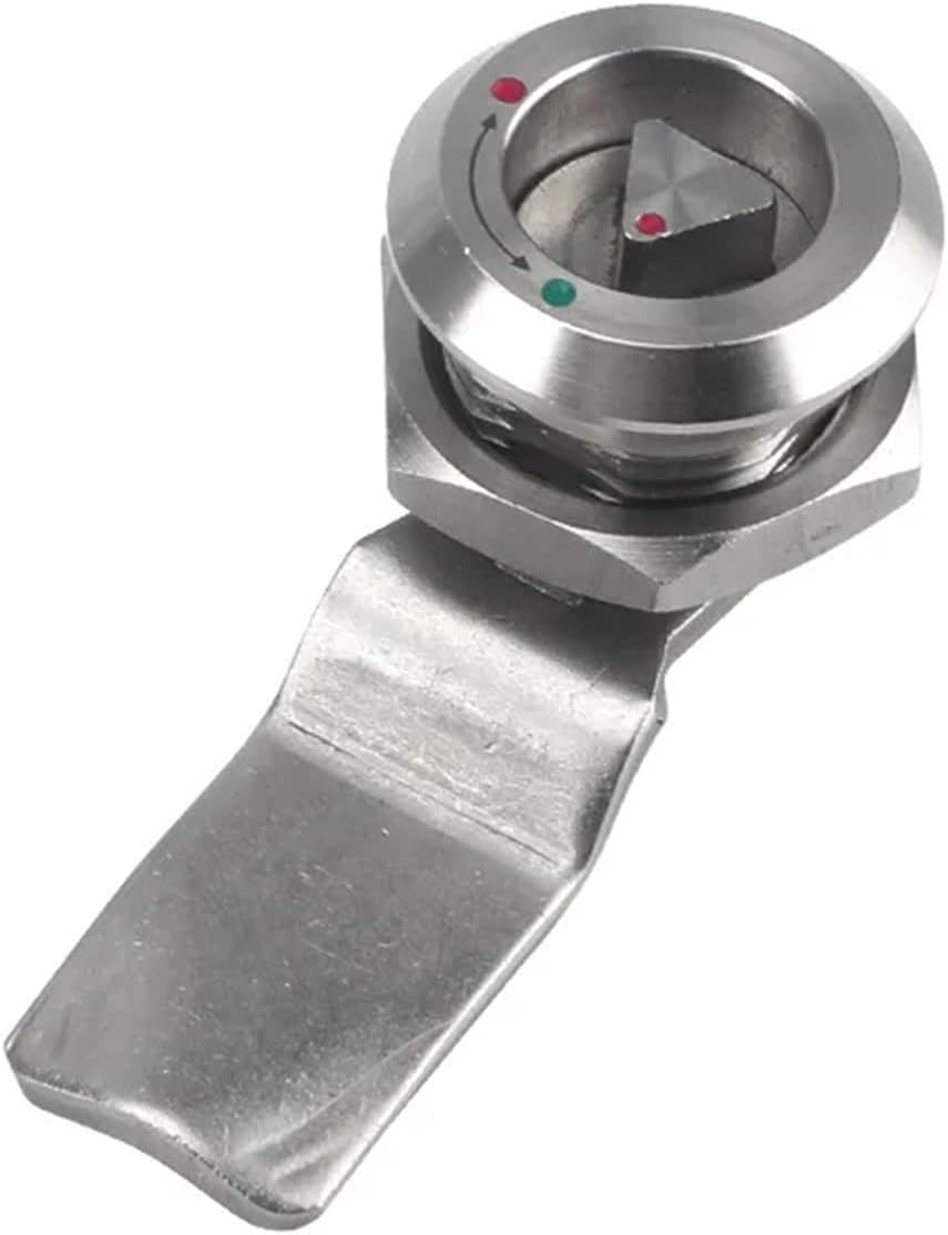 MS705 Stainless Steel Turn Tongue Lock Triangle Lock with Logo Distribution Box Lock Trash Can Lock 304 Stainless 1Pcs