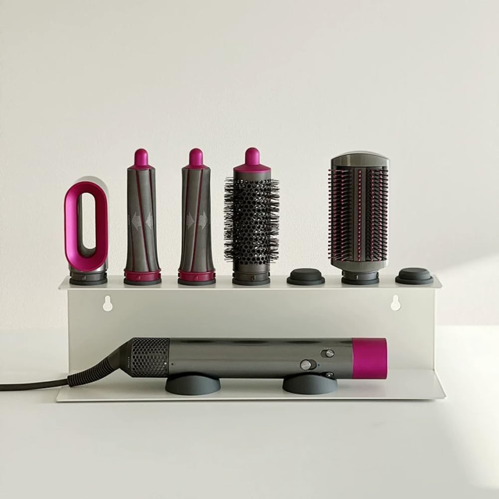 Soporte de Pared para Secador de Pelo, Estante de Almacenamiento para Secador y Rizador de Pelo, Organizador de Baño.