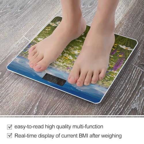 Báscula digital para baño Spring Meadow flores vidrio templado miniatura 5