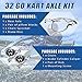 32 Go Kart Axle Kit Alloy Rear Axle with Brake Dics +Brake Master Cylinder +Sprocket +Pillow Bearing +Chain + Hub Replacement for Go Kart ATV Quad Drift Trikes