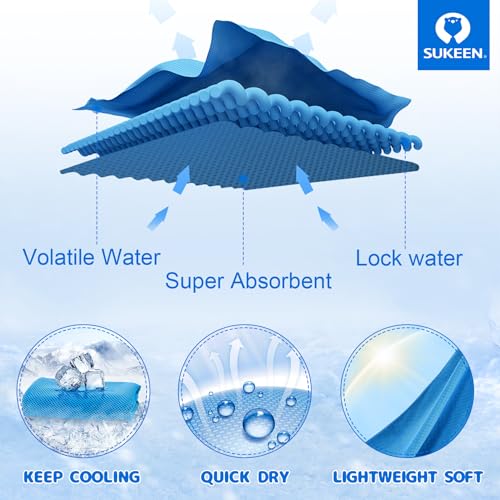 Sukeen Cooling Towel, 40"x12" Cooling Towels for Men Women Quick Dry Ice Towel for Outdoor Work Gym, Camping, Travel, Sweat - Image 2