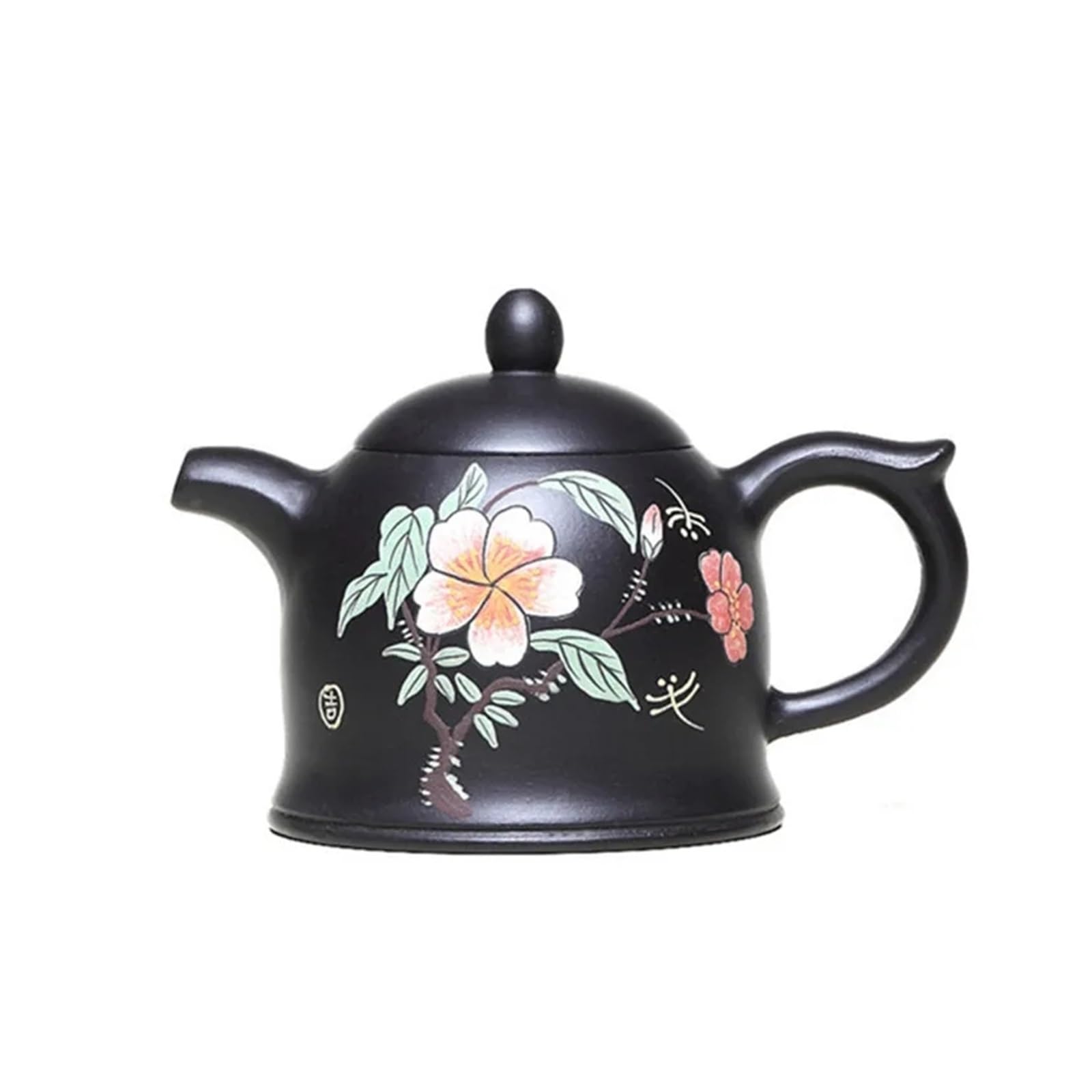 TYUHDUYUR 180ml Clay Teapots Handmade Flowers Pattern Tea Pot Mud Beauty Kettle Chinese Zisha Tea Set Gifts (D 12.3 * 8.1 * 4.8cm)