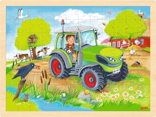 goki 57326 Puzzle Ă Insertion, Multicolore