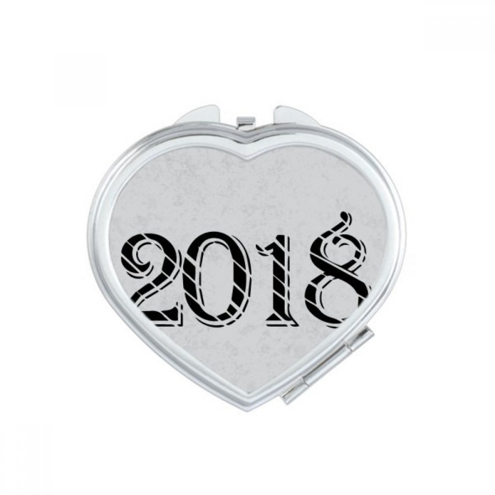 Miroir de poche compact coeur flocon de neige pour maquillage