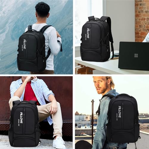 FILLOVE Extra Large Backpack, FriendlyDurable Travel Backpack with USBCharging Port/Headphones Hole forMlen& amp ; WomenAnti theft& amp Secure, Water-Resistant Big Business College4