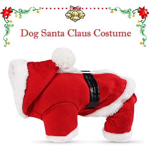 DECDEAL Natal Animais de Estimação Roupas Papai Noel Cachorro Fantasia Cachorro Casaco de Natal com