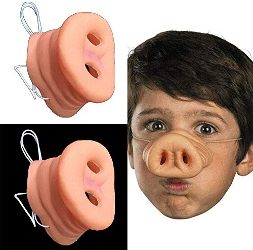 iPobie 4 Stücke Schweinenase Schwein Schnauze Spielzeug mit Gummiband für Halloween Party