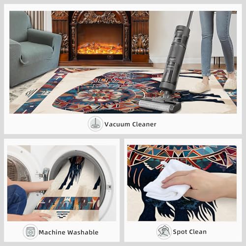Tapis imprimé vache pour salon de style occidental - 6