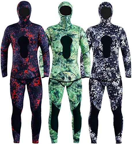 MYLEDI Neoprene 3mm Super Stretch Camouflage Fullsuit for Freediving Snorkeling Swimming Spearfishing Wetsuit (MY047, XL)