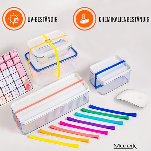 Moreik Gummibänder Breit, Dicke Gummis, Haushaltsgummis Gemischt, Große Gummiringe (10 Stück)