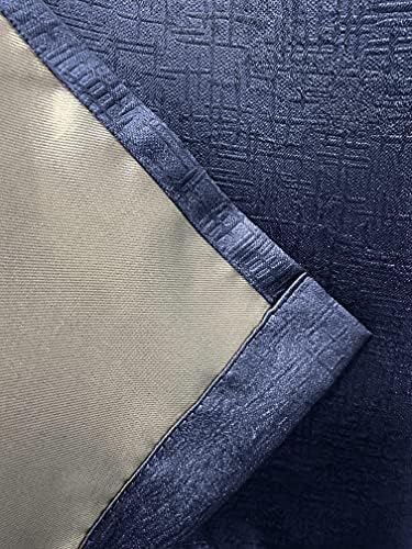 Enhanced Living - Vogue Navy/Blue, Eyelet Curtain, Dimout, Thermal, Blockout Curtain (Width - 46" (117cm) x Drop - 90" (229cm))