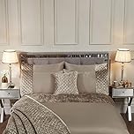 Emma Barclay Glamour - Quilted Sequin Velvet Duvet Set in Mink - King Bed