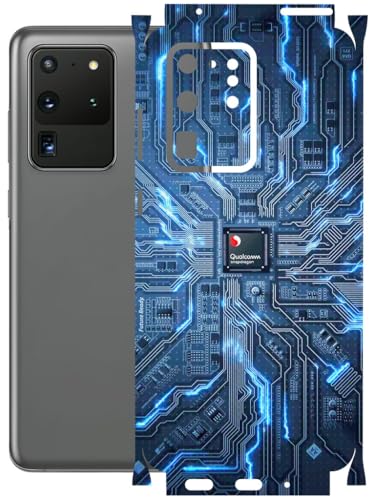 Image of AtOdds - Full Body Back Screen Guard Protector Film - Lamination Wrap Skin Sticker Compatible with Samsung Galaxy S20 Ultra | Scratchproof Matte Finish (Circuit)