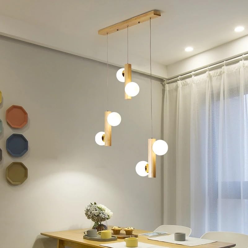 Lustre de maison en verre dépoli et lumières suspendues
