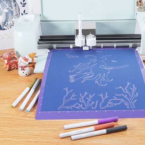 Image of REALIKE Metallic Pens for Cricut Maker 3 /Maker 4 /Maker /Explore 3 /4 /5 /Air 2 /Air, Multicolor Marker Pens Set of 7 Pack Drawing Coloring Pens Compatible with Cricut Machine (1.0 Tip)