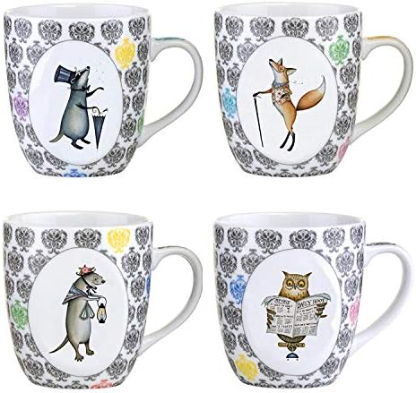 Leonardo Collection Mugs Lot De 4 Mugs William Morris - Leonardo Collection - Porcelaine Fine, Design Classique Lot 4 Tasses Cadeau