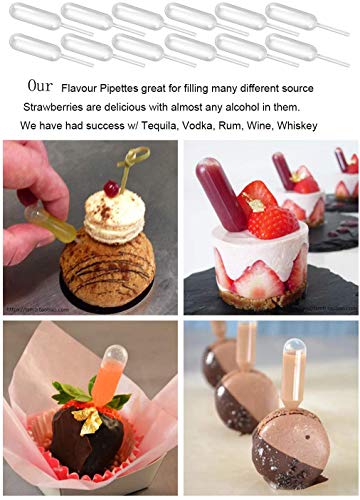 350pcs 4ml Mini Squeeze Transfer Cupcakes Pipettes-Disposable Plastic Droppers for Cupcake,Dessert,Strawberries and Chocolate