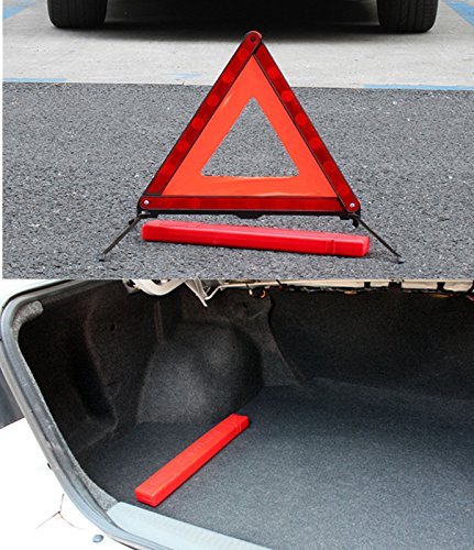 Image of KAFEEK Reflective Warning Triangle for Vehicles, Emergency Warning Triangle Roadside Safety Triangle Kits, Day and Night Visibility for Car Breakdowns, Accidents, Fog Rain, 6-Pack