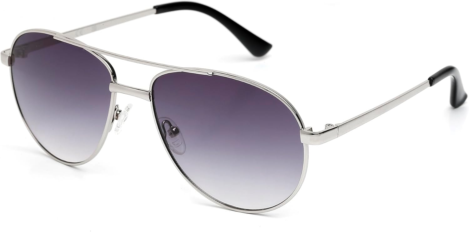 Viva Women's Sunglasses, Shiny Light Nickeltin/Gradient Smoke