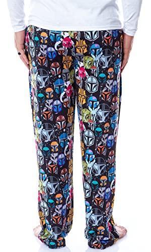Star Wars Mens' The Mandalorian Color Helmets Sleep Pajama Pants4