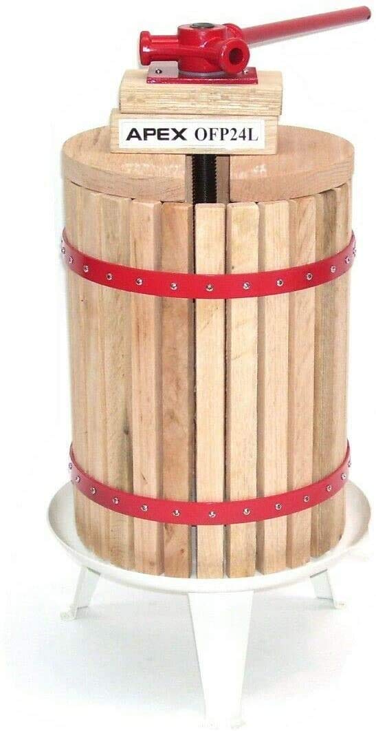 D+L Obstpresse mit 2X Presstuch Maischepresse Weinpresse Apfelpresse AWZ Saftpresse Obst 24L