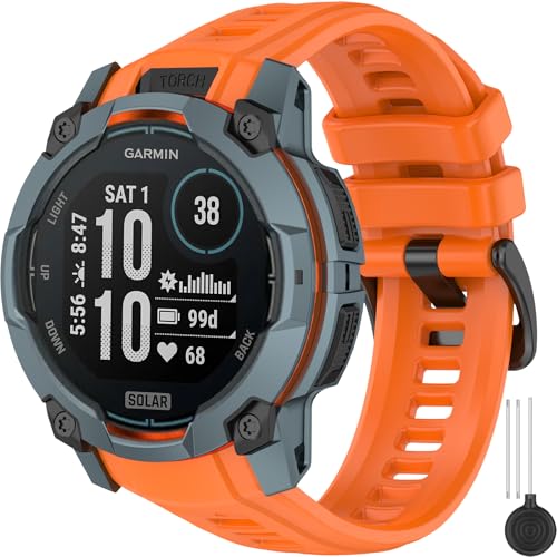 Bracelet Garmin Instinct 3 étanche et réglable en silicone léger
