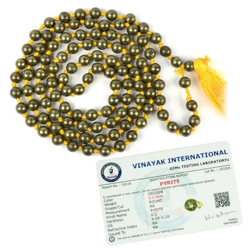 Image of Reiki Crystal Products Natural Reiki Feng-Shui Mala Necklace 6 mm Crystal Stone 108 Bead Jaap Mala for Men and Women