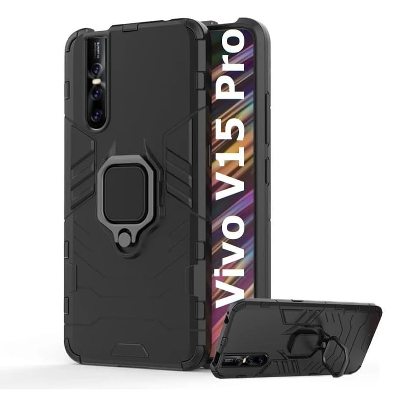 MoreFit Hard Case Shockproof Bumper Defender Cover, Kick Stand Hybrid Desk Stand Case Cover for Vivo 1818 - Robot Black (B09FFFZHC3) Amazon Price History, Amazon Price Tracker