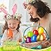 SpringFlower 3.5” Unfilled Easter Eggs, 36 pcs Colorful Egg Plus 1 Golden Egg, Empty Plastic Eggs Fillable with Candy, Treats, Presents for Toy Basket,Easter Decorations, Toy Egg Basket,Boys & Girls