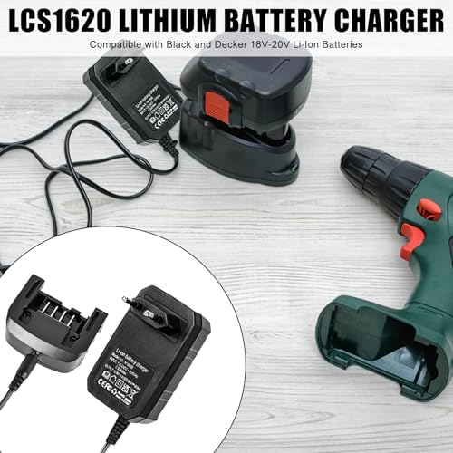 Chargeur Lithium 18V compatible batterie Black Decker LBXR20 BL1518