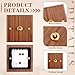 APUDWN Retro American Industrial Style Light Switch Socket, 3.38 inch Walnut Solid Wood Toggle Light Rocker Switch 1/2 Way Brass Lever Brass Interior ON-Off Plate Antique Home for Home Decor (2 Gang)