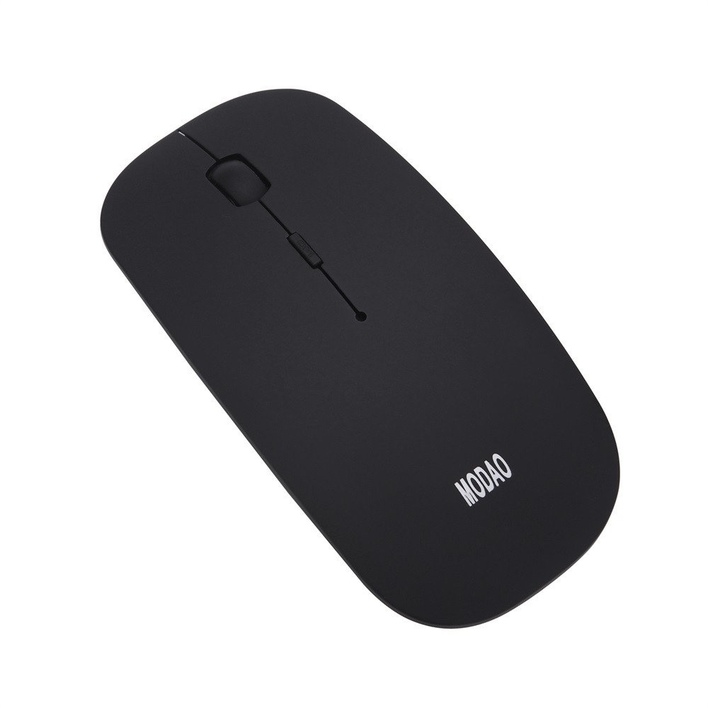 SUImeito Super Slim Rechargeable 2.4G Wireless Mouse for PC and Laptop and Android Tablet Mouse Stereo Mouse (Black)