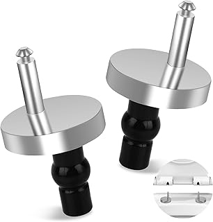 TNEDFOD 2 Pièces Kit de Fixation Abattant WC, Charniere Abattant WC Fixations Cuvette WC, Charnière de Siège de Toilette avec Vis Convient à la Plupart des Toilettes, Fixation de Siège de Toilette