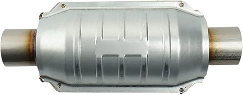 MAYASAF Convertidor catalítico universal de entrada/salida de 2 pulgadas, con escudo térmico (compatible con EPA)