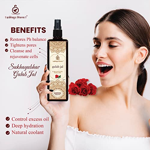 Image of Ultra Pure Distilled Gulab Jal 100ml | Skin Toner | Rose Water | Face Toner for Men & Women