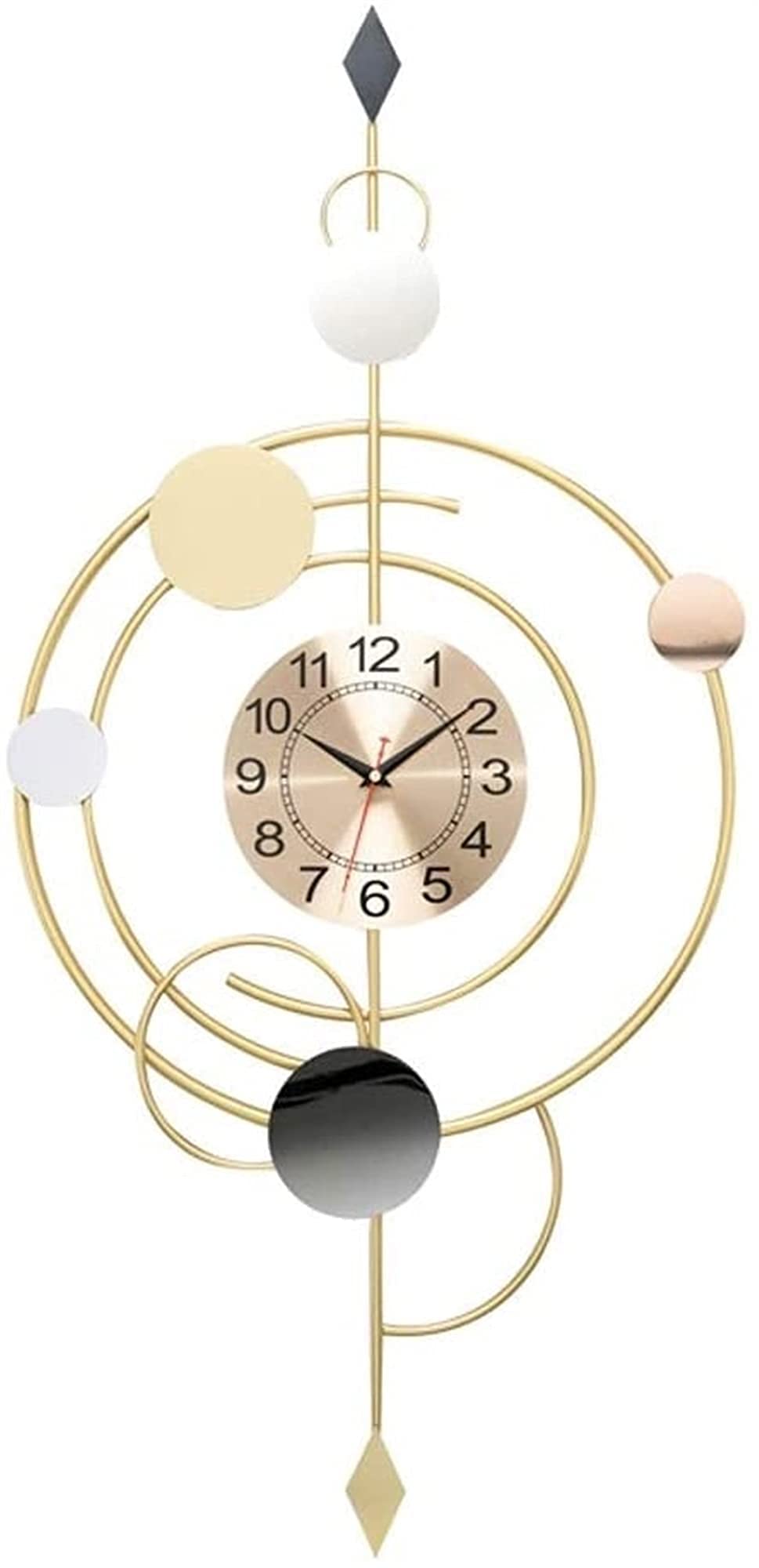 SaryEdge Metal Wall Clock Creative for Living Room Fashion Wall Art Mural Quartz Clock,