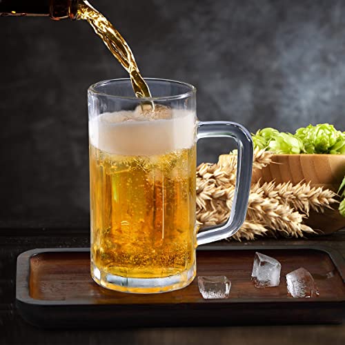 Wwyybfk Beer Mugs Set, Beer Glasses Mug With Handle, 16.5Oz Glasses Beer Stein Mugs For Bar, Beverage, Dishwasher Freezer Safe 468Ml 2-Pack #TOP4