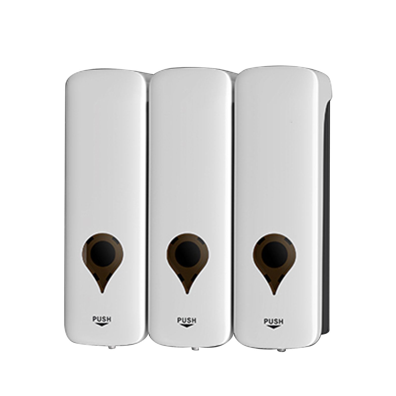 Jenngaoo Dispensador de jabon Manual de Pared 3x200ml, con Bomba antigoteo de plastico ABS Recargable para Bano Cocina