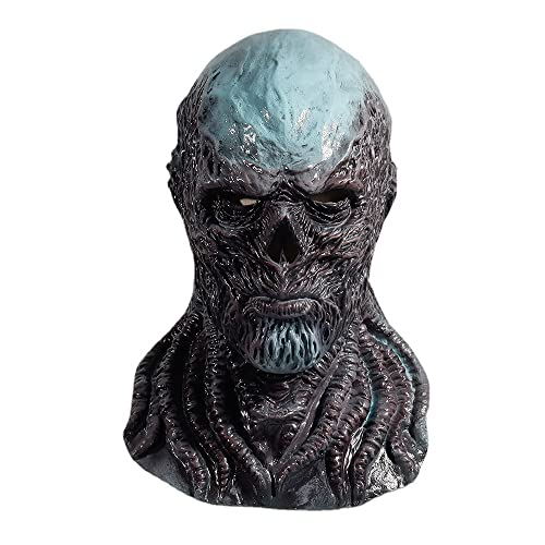 Stranger Things Vecna Scary Mask Latex Full Head Cosplay Mask Halloween Scary Monster Devil Mask Novelty Costume Party Props (Mask 3)