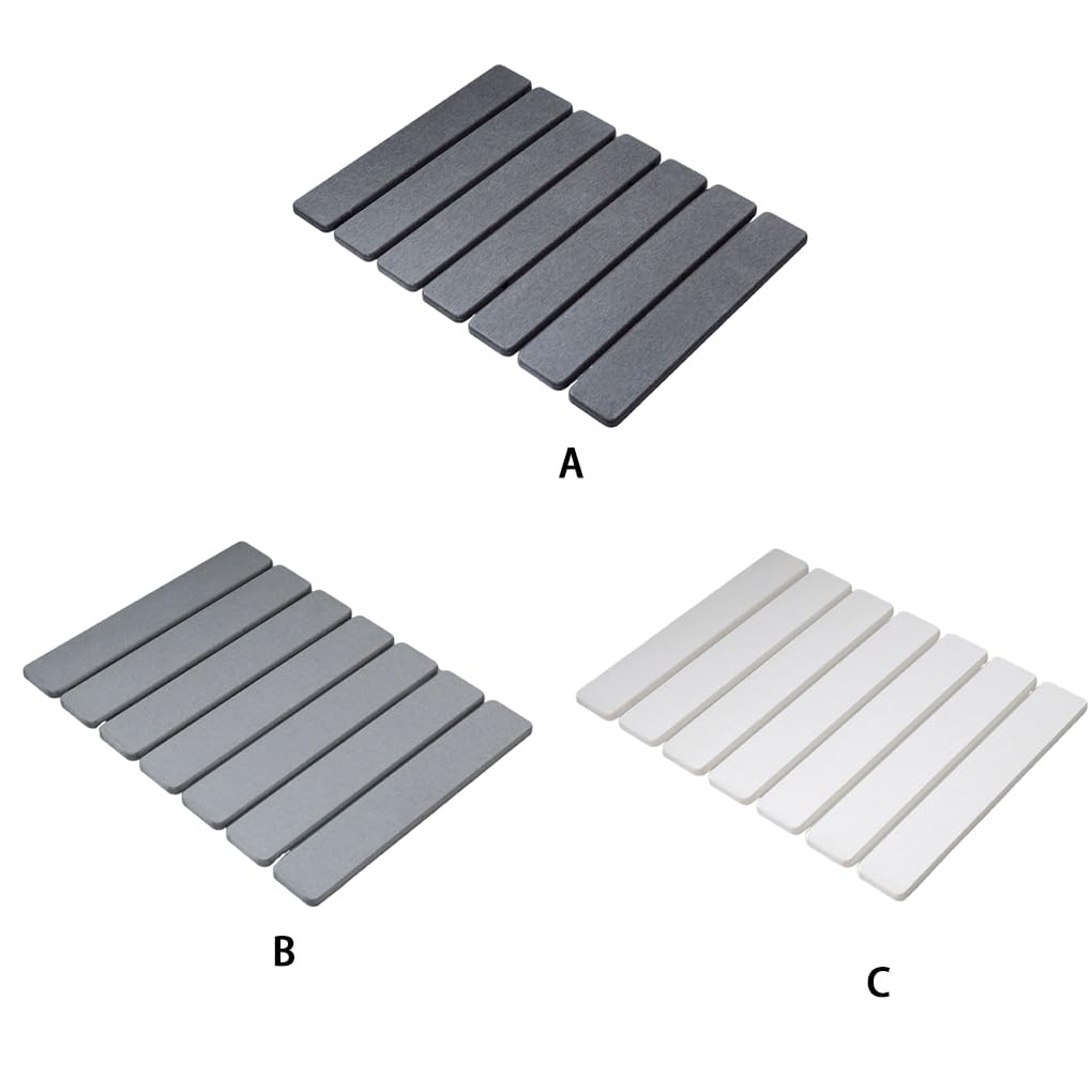 Ailan Tapis égouttoir multi-usages, absorbant et respectueux de l'environnement, idéal pour la cuisine et la salle de bain (40 x 30 cm), gris foncé