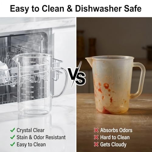 Vaso medidor de vidrio borosilicato 2 tazas con pico miniatura 6