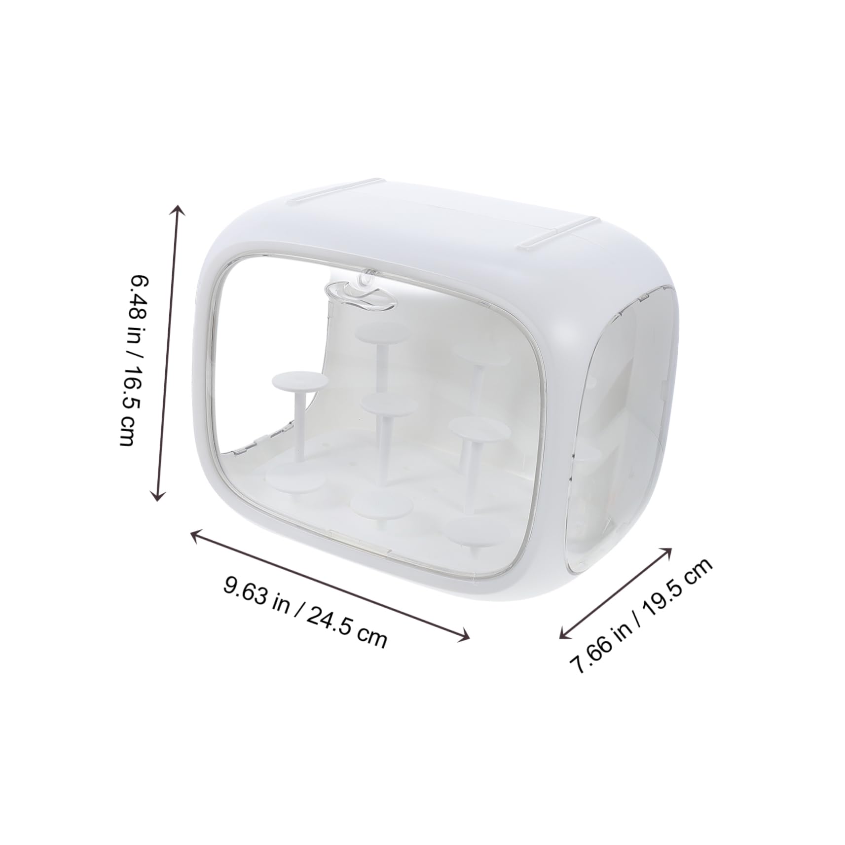Vitrina de Figuras de Gran Capacidad en Color Blanco para Escritorio