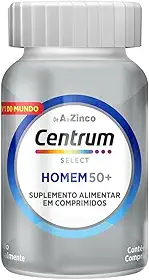 Centrum Homem 50 Mais Multivitaminico, com Vitamina D, Vitamina B12, Calcio e Magnesio, 60 Comprimidos