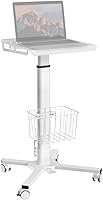 Vista 1 de ONKRON Carrito móvil para laptop con ruedas, carga hasta 17.6 libras, escritorio rodante de pie con altura ajustable, estación de trabajo portátil